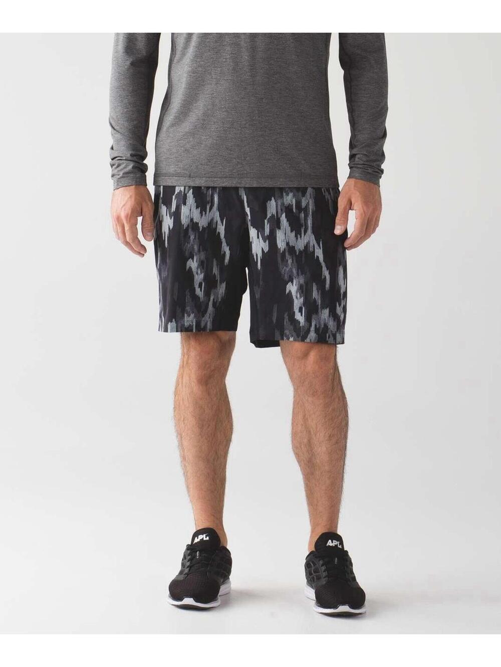 Lululemon Men’s Med T.H.E. Short Luxtreme Liner 9" Running Graphite Grey Black